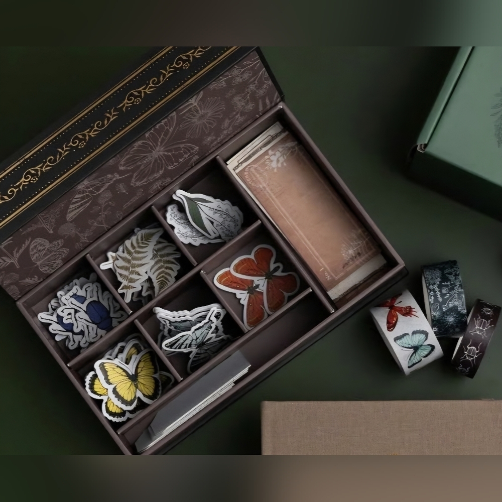 Embellishments Box, Stickers, and Washi Tape Archer & Olive